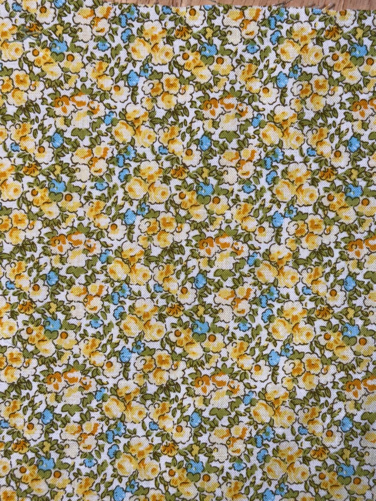 Yellow Floral Luggage Tag