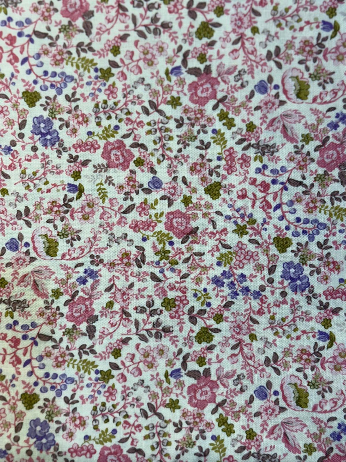 Pink Floral Luggage Tag
