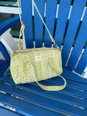 Yellow Floral Mini Duffle Bag