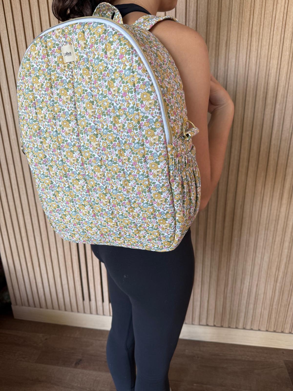 Betsy Ann Yellow Liberty fabric Backpack