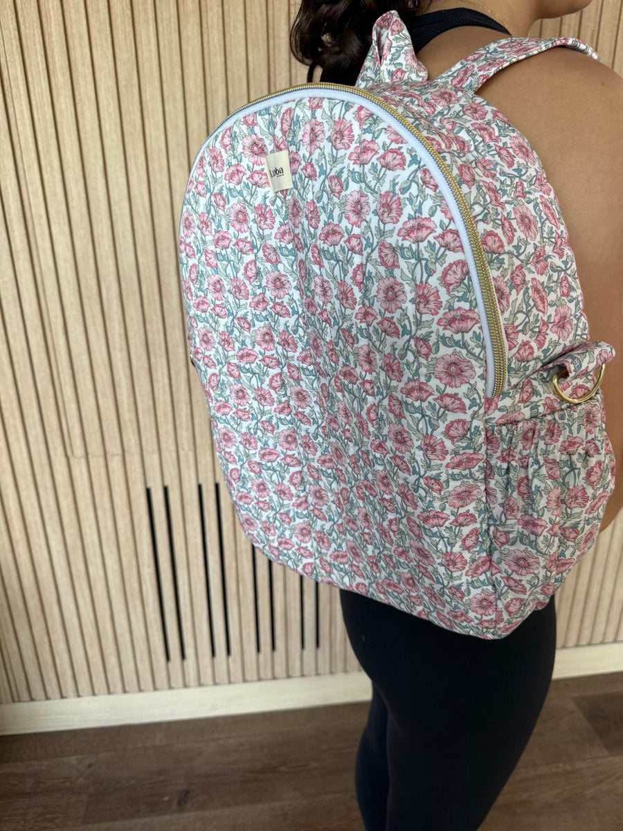 Astell Red Liberty fabric Backpack
