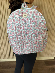 Astell Red Liberty fabric Backpack