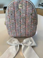 Astell Red Liberty fabric Mini Backpack