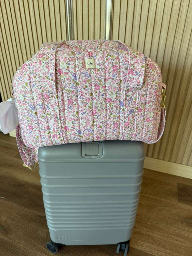 Pink Floral Weekend & Diaper Bag
