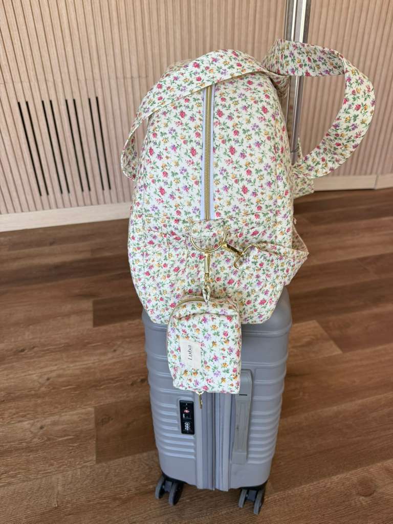 Pink & White Dot Weekend & Diaper Bag