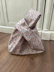 Wiltshire Green Liberty fabric Knot Lunch Bag
