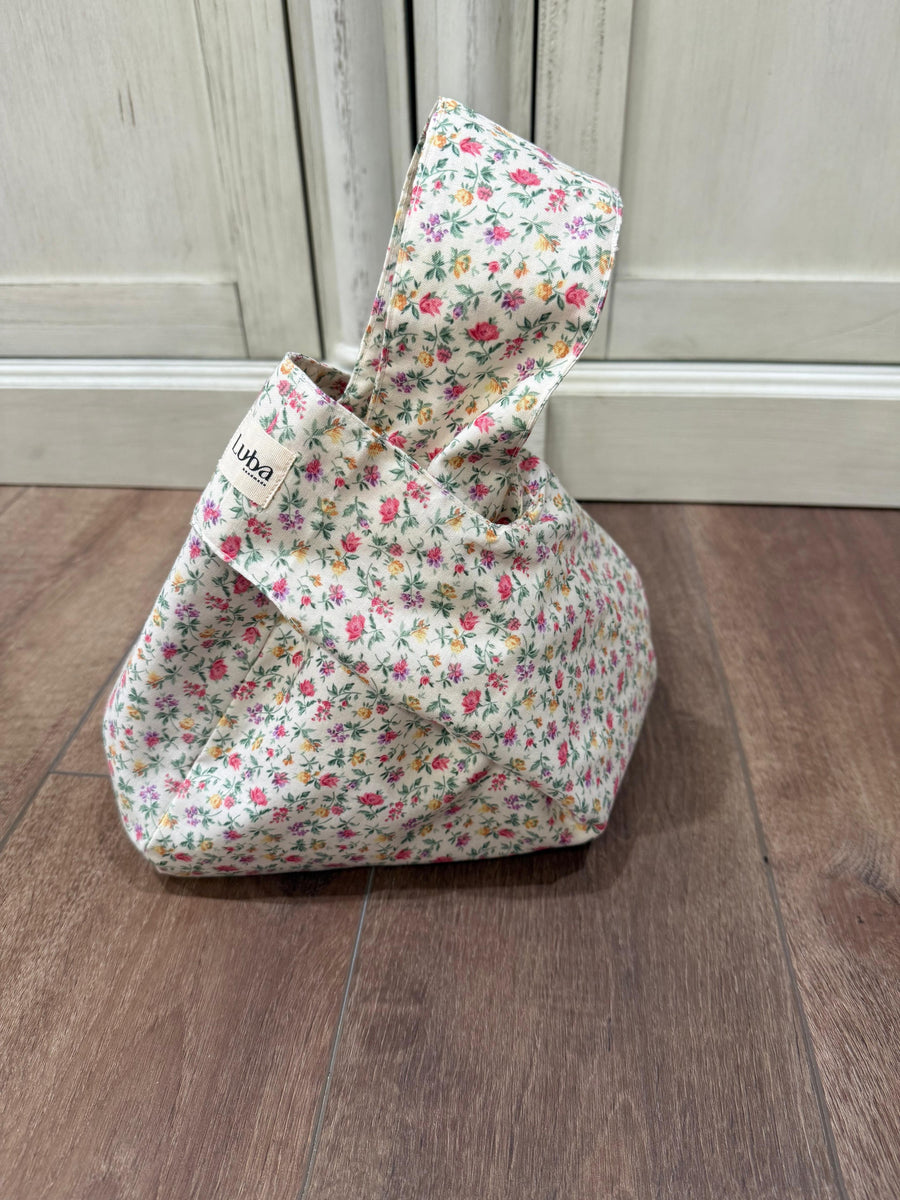 Vintage Floral Knot Lunch Bag