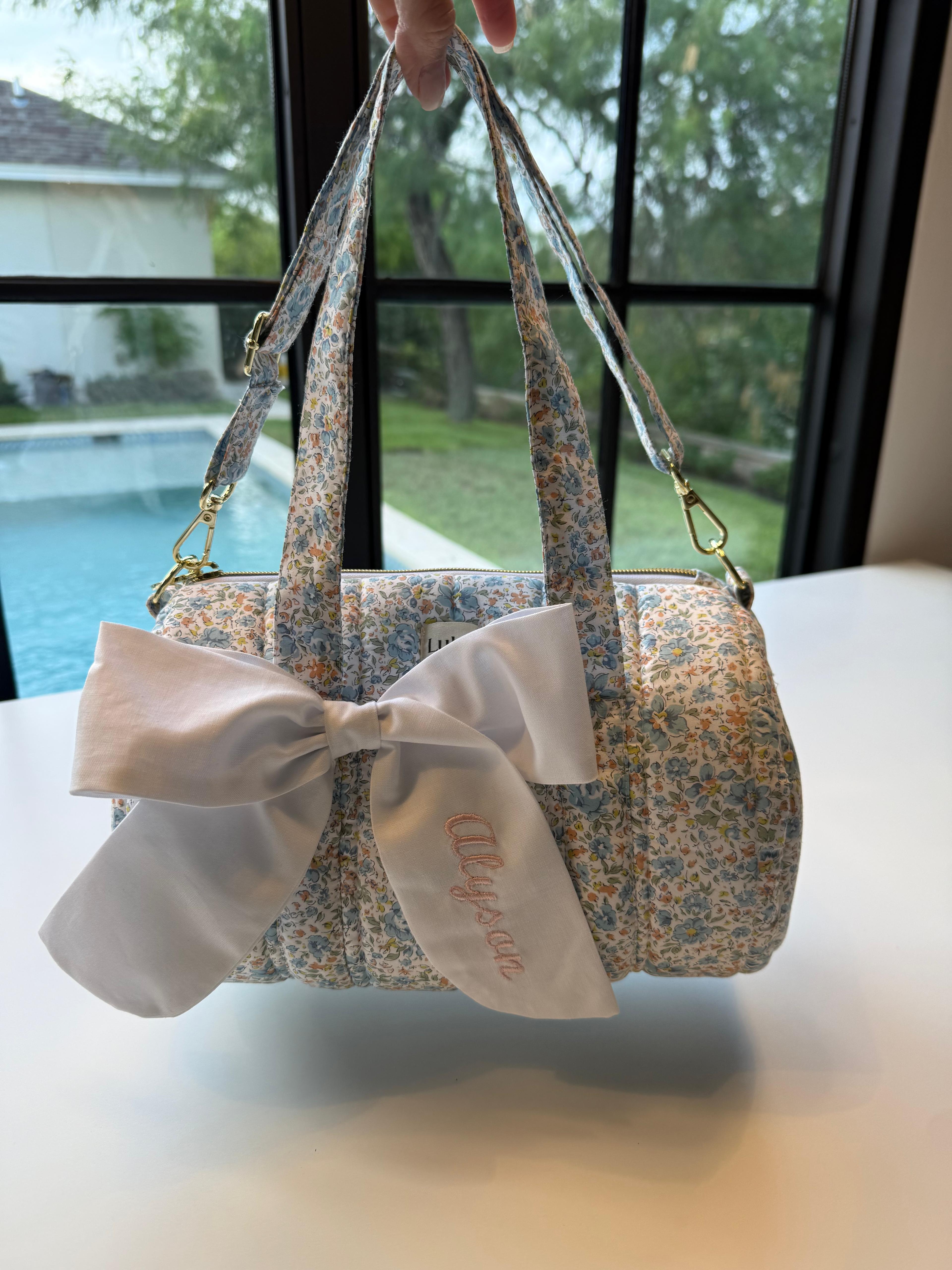 Gemma Meadow Liberty fabric Mini Duffle Bag