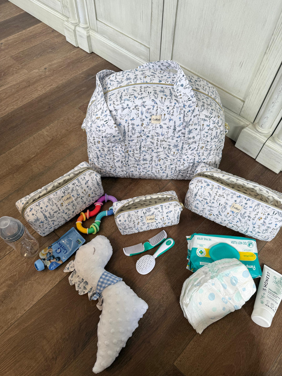Theo Liberty fabric Weekend & Diaper Bag
