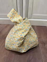 Yellow Floral Knot Lunch Bag