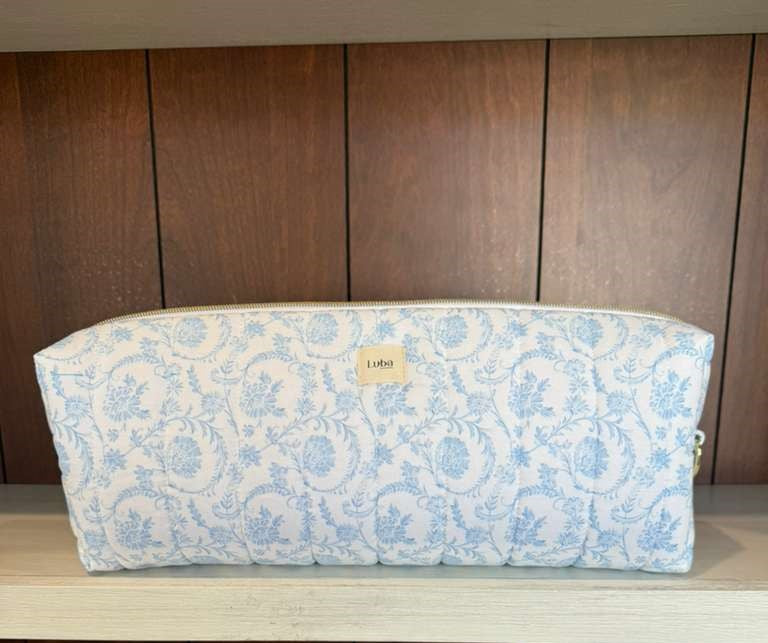 Blue Chinoiserie Hair Tool Bag