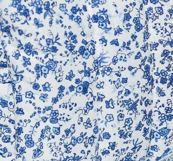 White & Blue Floral Hair Tool Bag