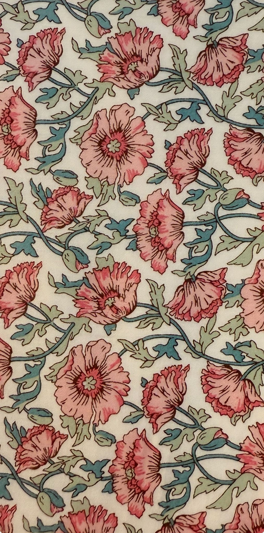 Astell Red Liberty fabric jewelry pouch