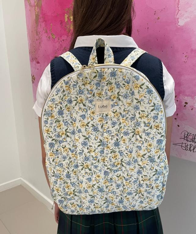 Baby Blue & Yellow Backpack