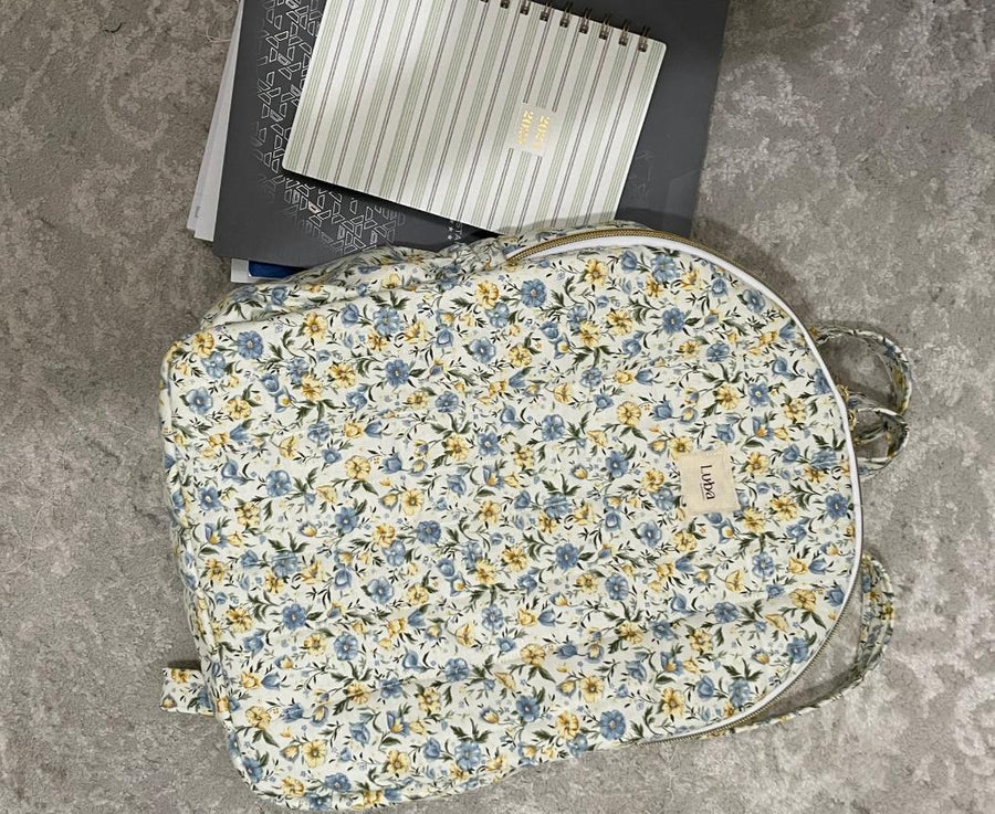 Baby Blue & Yellow Backpack