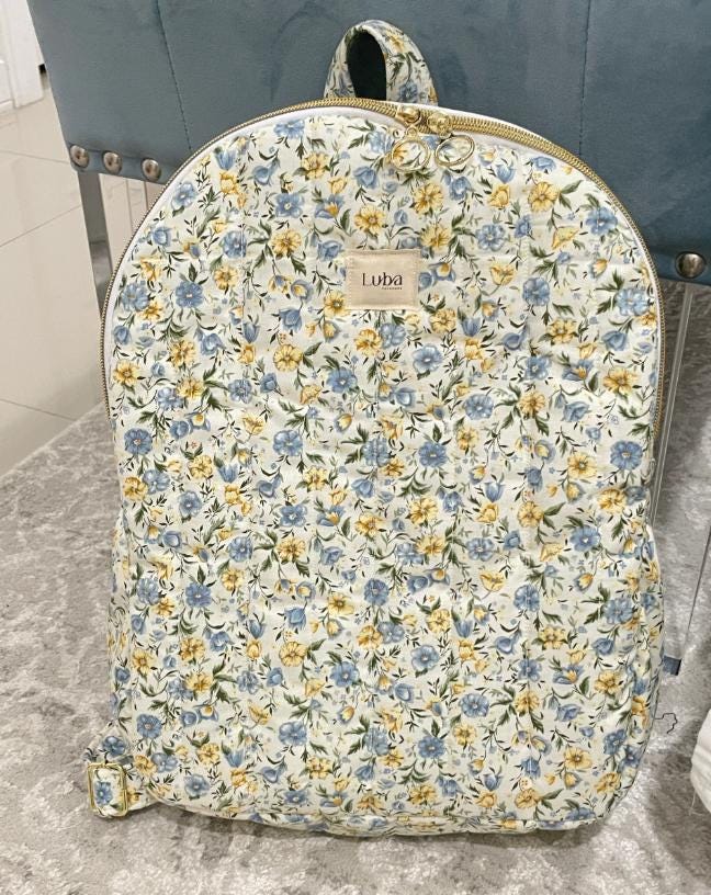 Baby Blue & Yellow Backpack