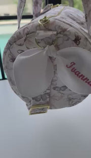Pink & Brown Butterflies Duffle Bag